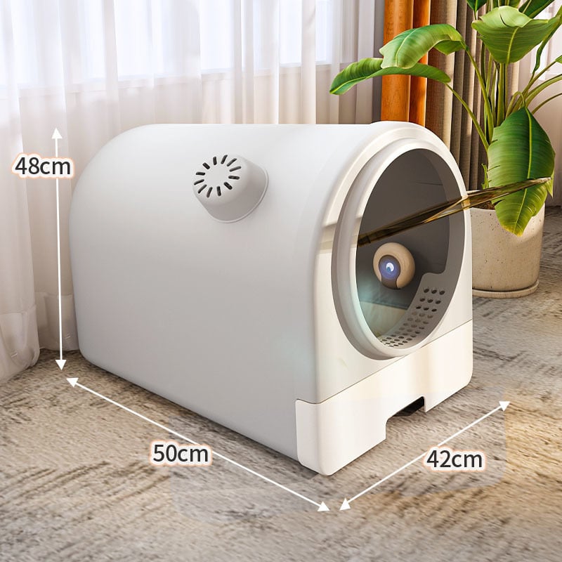 Κλειστό κουτί άμμου γάτας σε στυλ συρταριού, με αποσμητικό, αντιπιτσιλιστικό και αδιάβροχο