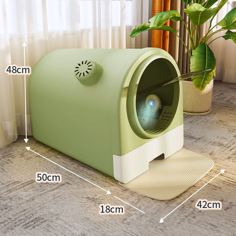 Κλειστό κουτί άμμου γάτας σε στυλ συρταριού, με αποσμητικό, αντιπιτσιλιστικό και αδιάβροχο