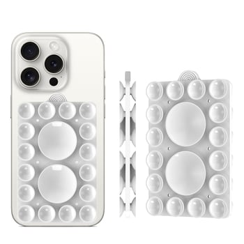 Suport pentru telefon cu ventuză din silicon, față dublă, universal