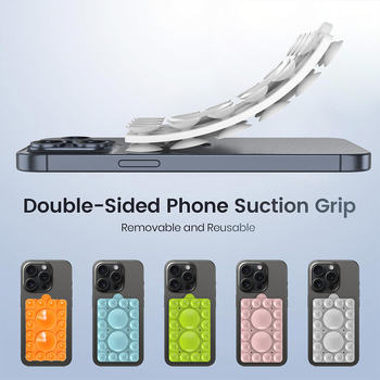 Suport pentru telefon cu ventuză din silicon, față dublă, universal