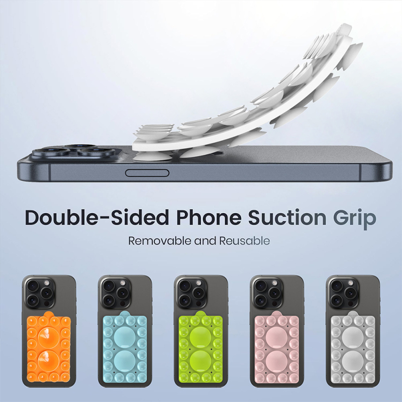 Suport pentru telefon cu ventuză din silicon, față dublă, universal