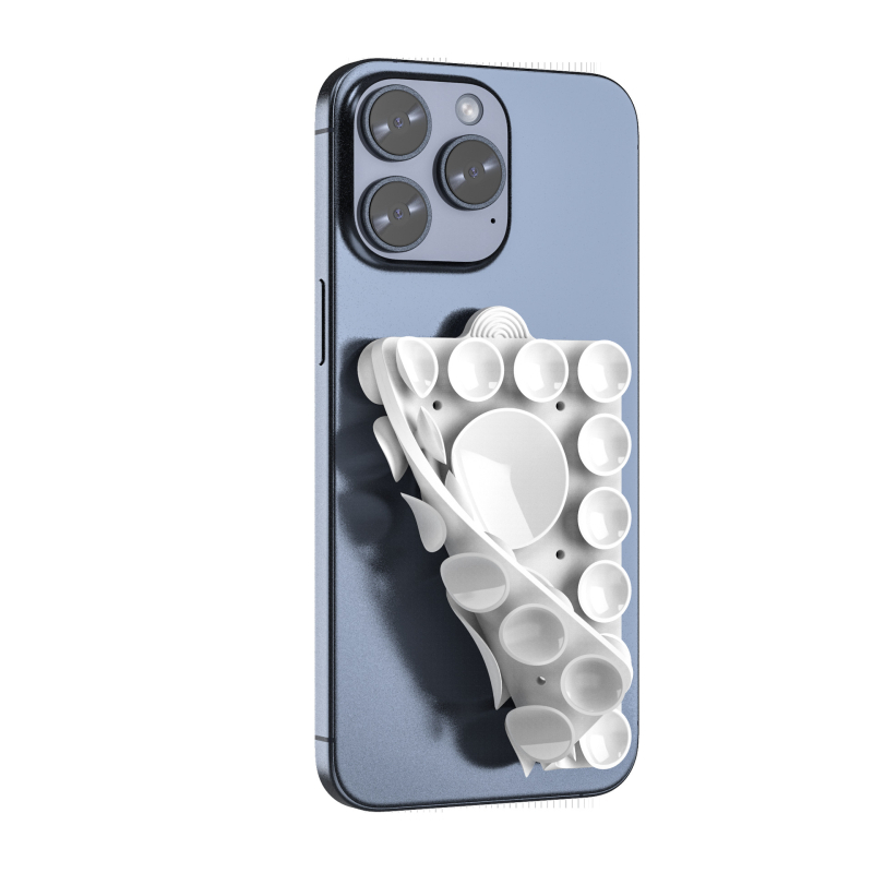 Suport pentru telefon cu ventuză din silicon, față dublă, universal