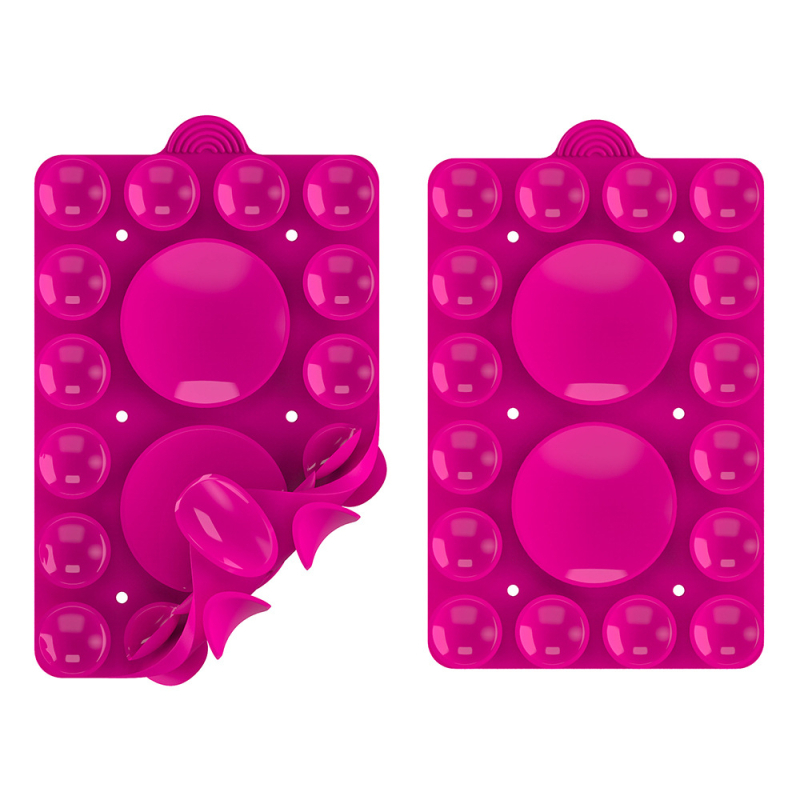 Suport pentru telefon cu ventuză din silicon, față dublă, universal