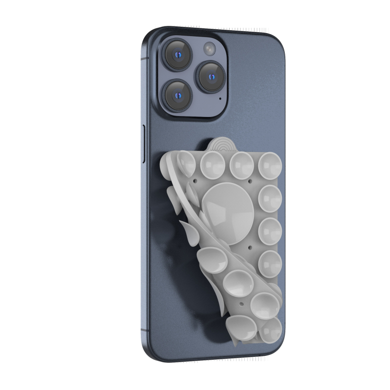 Suport pentru telefon cu ventuză din silicon, față dublă, universal