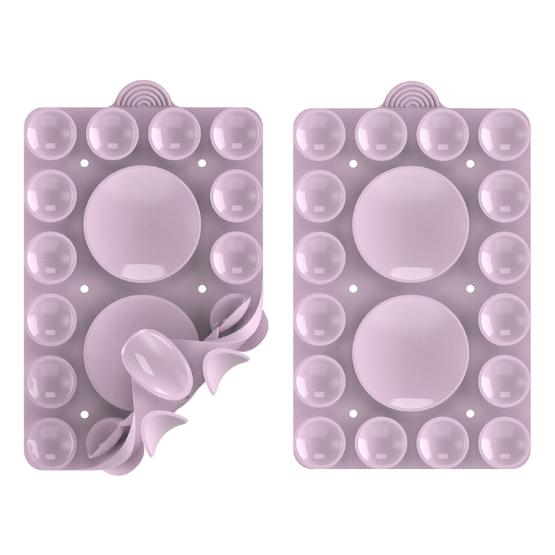 Suport pentru telefon cu ventuză din silicon, față dublă, universal