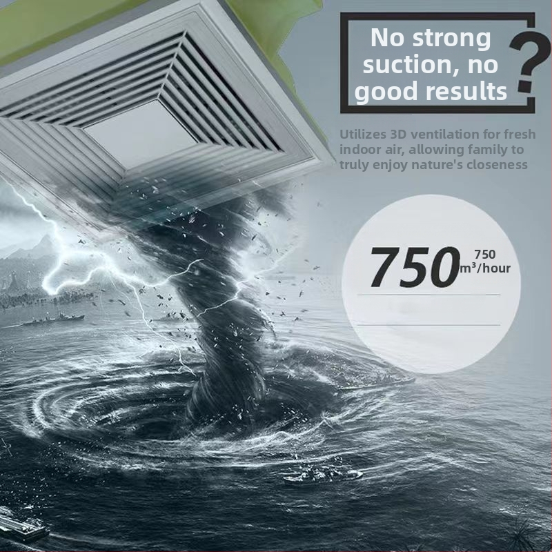 Išmetimo/ventiliacijos ventiliatorius, Mingshuo 300h-2, nuotolinis valdymas, oro srautas 750 m3/h, lango pertvaros stilius