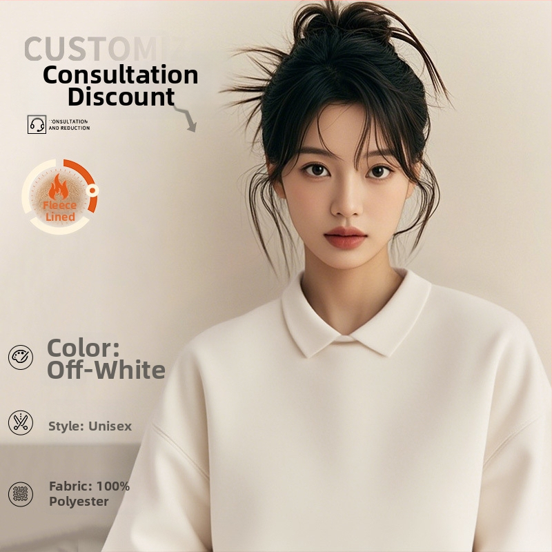 Costum de lucru pentru cosmeticieni de înaltă calitate — hanorac cu logo pentru saloanele de unghii și înfrumusețare, toamnă–iarnă, guler din blană, mâneci lungi. Material principal: spandex; conținut sub 30%; protecție anti-murdărire și dezinfectare.