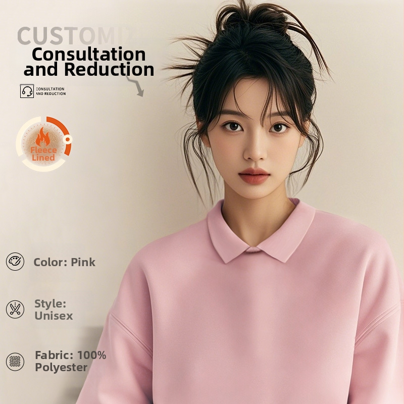 Costum de lucru pentru cosmeticieni de înaltă calitate — hanorac cu logo pentru saloanele de unghii și înfrumusețare, toamnă–iarnă, guler din blană, mâneci lungi. Material principal: spandex; conținut sub 30%; protecție anti-murdărire și dezinfectare.