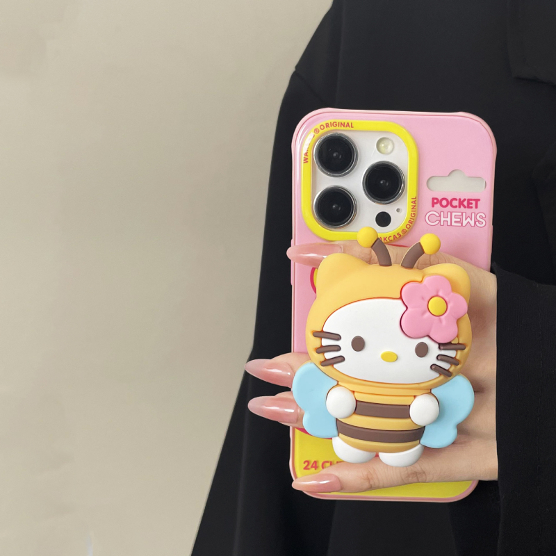 Cartoon KT Cat magnetski držač za telefon s zračnim jastučićem, teleskopskom rukom, višenamjenski stolni držač za gledanje videa