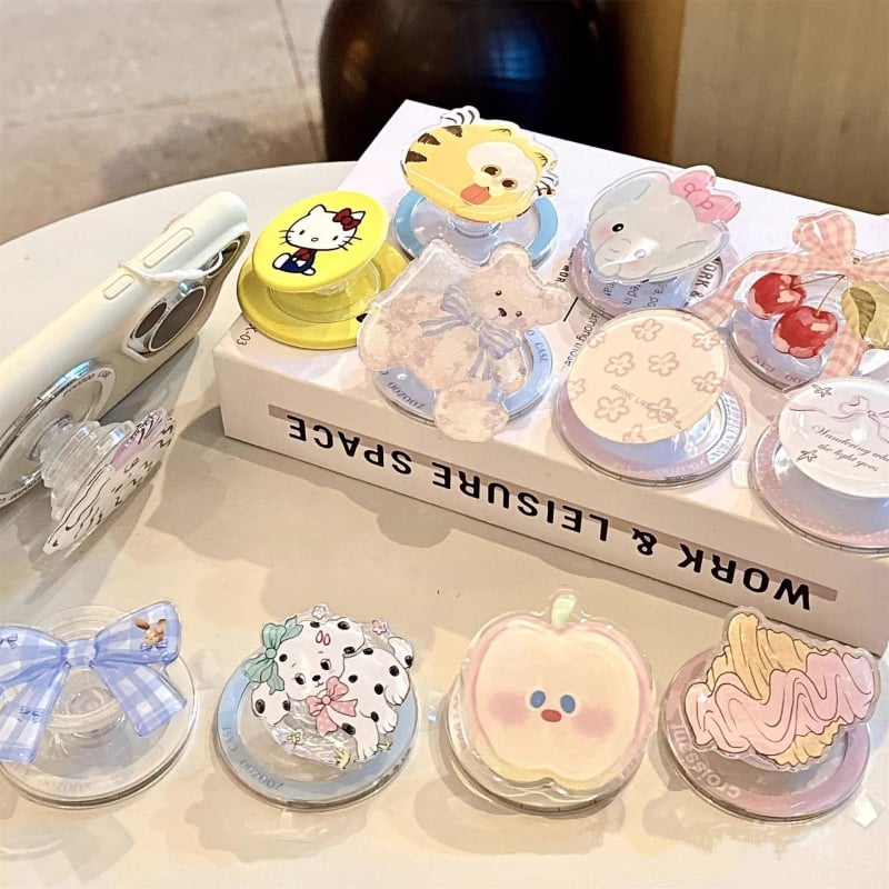 Suport magnetic MagSafe cu model inimă de desen animat, compatibil cu orice husă de telefon, aderență puternică