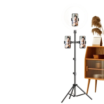 Θήκη κινητού για ζωντανές μεταδόσεις με κυκλικό φως, επιτραπέζιο και ορεινό τρίποδο, ασύρματη φόρτιση, μαλακό σιλικόνη, στυλ κυβερνοπάνκ