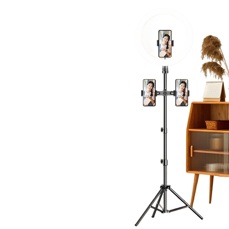 Θήκη κινητού για ζωντανές μεταδόσεις με κυκλικό φως, επιτραπέζιο και ορεινό τρίποδο, ασύρματη φόρτιση, μαλακό σιλικόνη, στυλ κυβερνοπάνκ