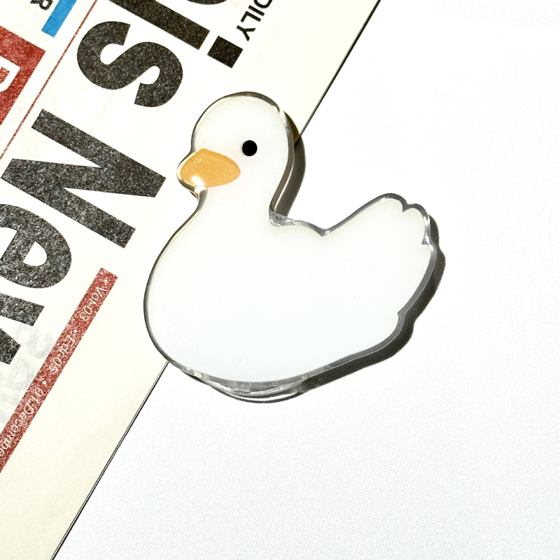 Akrila caurspīdīgs izvilktais telefona statīvs ar karikatūras dizainu, modelis 01, ārējai lietošanai, atbalsta pielāgošanu