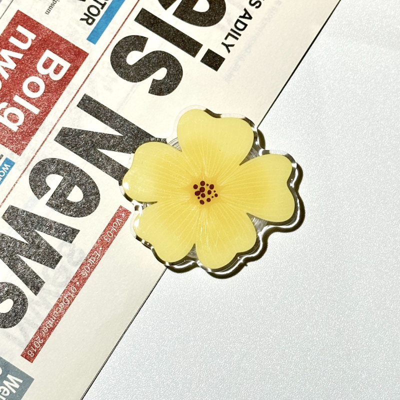 Akrila caurspīdīgs izvilktais telefona statīvs ar karikatūras dizainu, modelis 01, ārējai lietošanai, atbalsta pielāgošanu