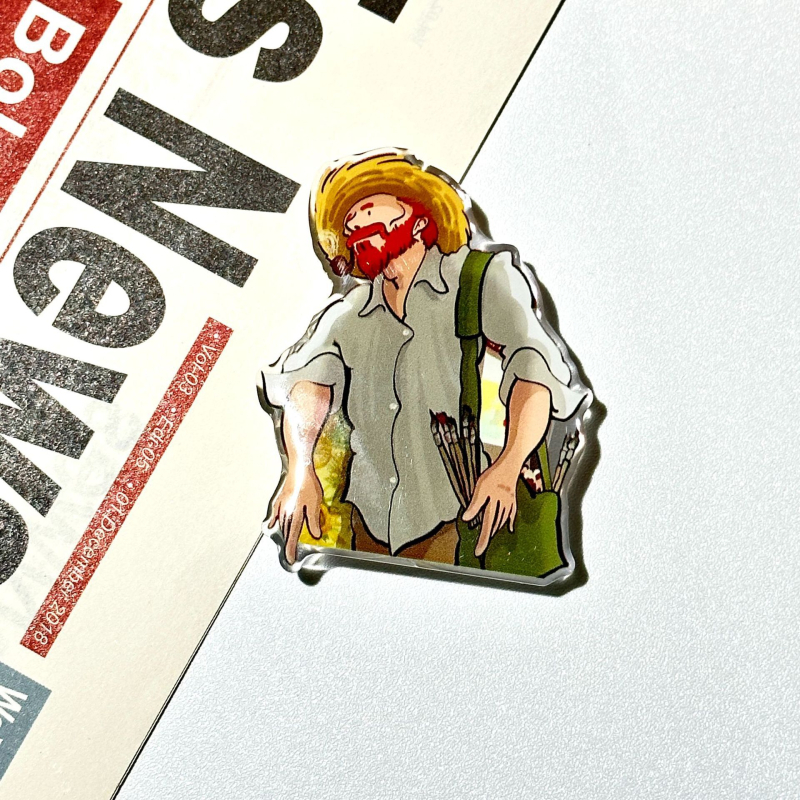 Akrila caurspīdīgs izvilktais telefona statīvs ar karikatūras dizainu, modelis 01, ārējai lietošanai, atbalsta pielāgošanu