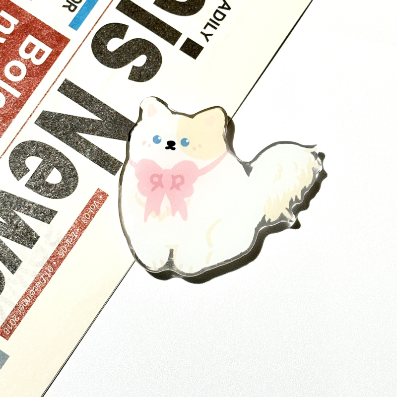 Akrila caurspīdīgs izvilktais telefona statīvs ar karikatūras dizainu, modelis 01, ārējai lietošanai, atbalsta pielāgošanu