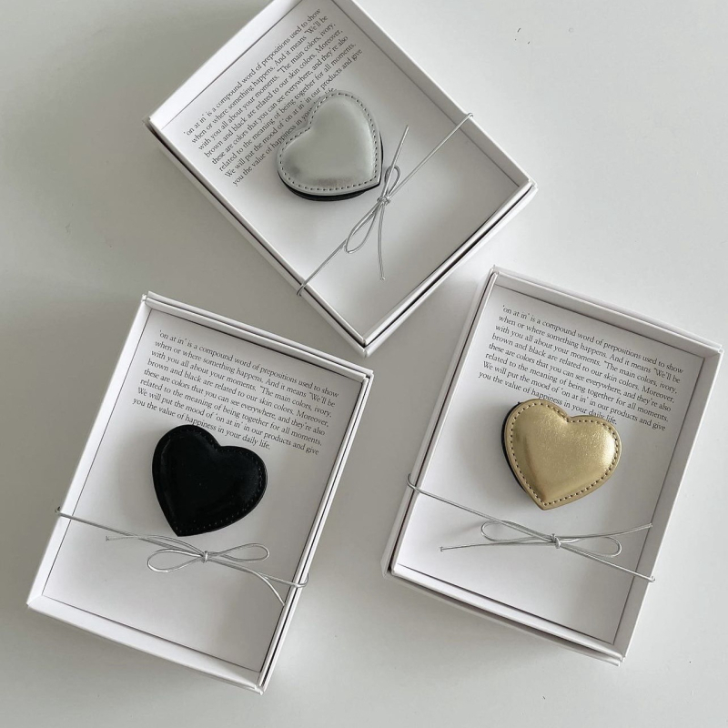 Στήριγμα τηλεφώνου με HD καθρέφτη, σχήματος καρδιάς, αποσπώμενο και αναδιπλούμενο – SJ-LX001 (PC, όλα τα μοντέλα κινητών, συμβατό με Apple μαγνητικά flip καλύμματα)