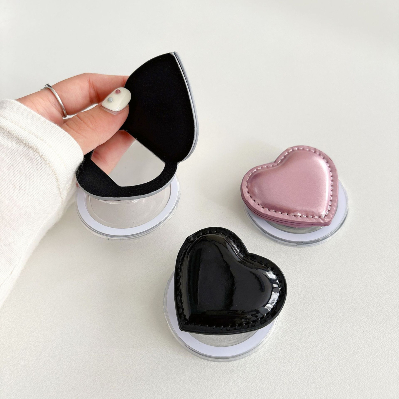 Στήριγμα τηλεφώνου με HD καθρέφτη, σχήματος καρδιάς, αποσπώμενο και αναδιπλούμενο – SJ-LX001 (PC, όλα τα μοντέλα κινητών, συμβατό με Apple μαγνητικά flip καλύμματα)