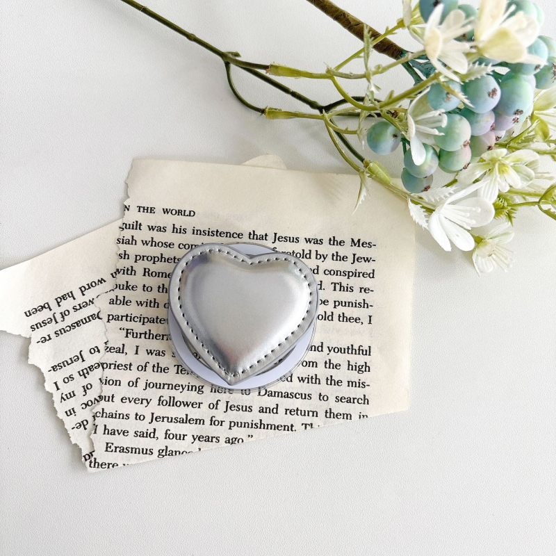 Στήριγμα τηλεφώνου με HD καθρέφτη, σχήματος καρδιάς, αποσπώμενο και αναδιπλούμενο – SJ-LX001 (PC, όλα τα μοντέλα κινητών, συμβατό με Apple μαγνητικά flip καλύμματα)