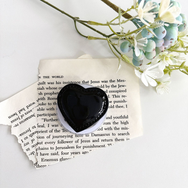 Στήριγμα τηλεφώνου με HD καθρέφτη, σχήματος καρδιάς, αποσπώμενο και αναδιπλούμενο – SJ-LX001 (PC, όλα τα μοντέλα κινητών, συμβατό με Apple μαγνητικά flip καλύμματα)