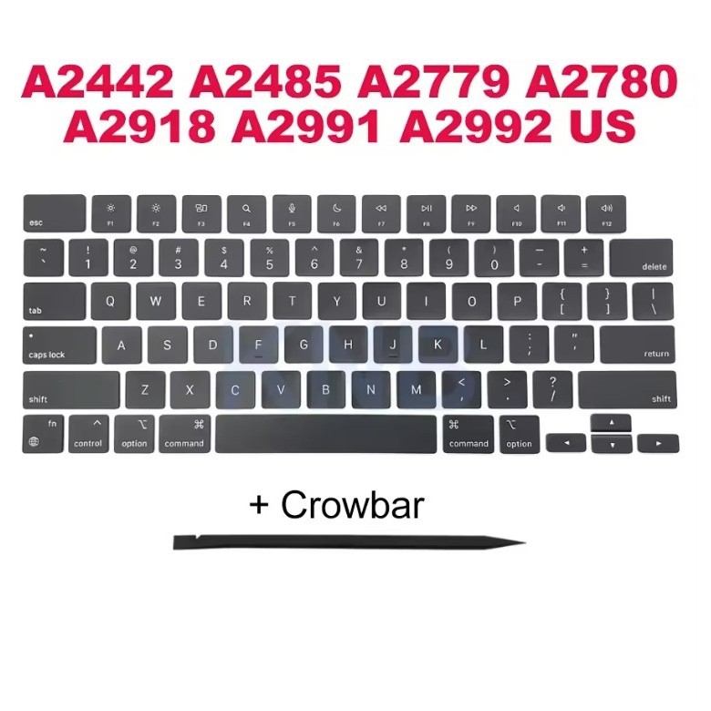 ZFGFC комплект клавиши за Apple ноутбук, съвместим с модели A2991, A2992, A2779 и A2780; пластмасов безжичен комплект