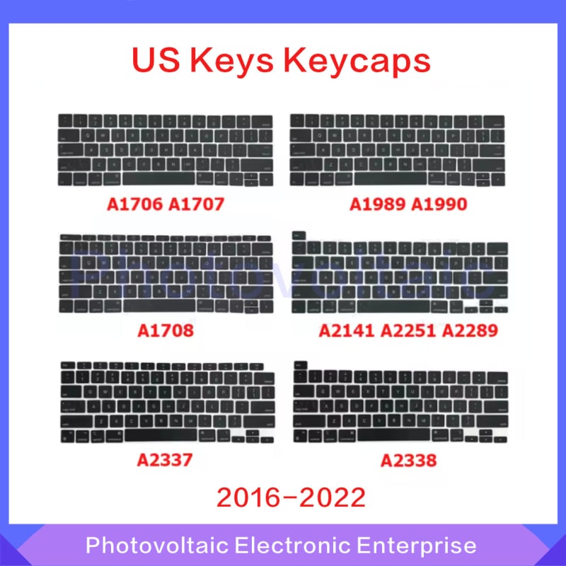 ZFGFC комплект клавиши за Apple ноутбук, съвместим с модели A2991, A2992, A2779 и A2780; пластмасов безжичен комплект
