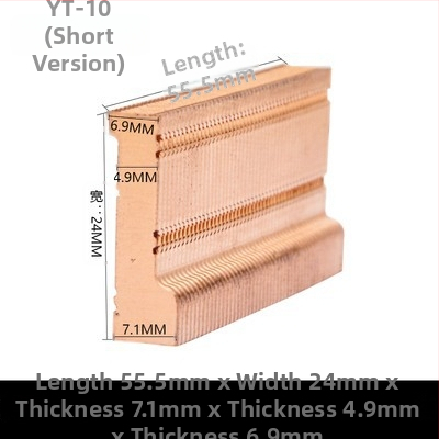 Varš siltuma izkliedētājs grafikas kartei ar spārēm, modelis 01; materiāls varš; portatīvajam datoram; bez siltumvadiem