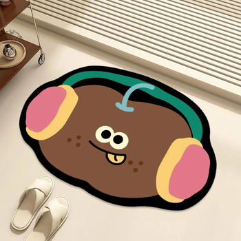 Covor de podea din lut diatomit – absorbant la apă, antialunecare, uscare rapidă, rezistent la murdărie, pentru baie, toaletă și intrare