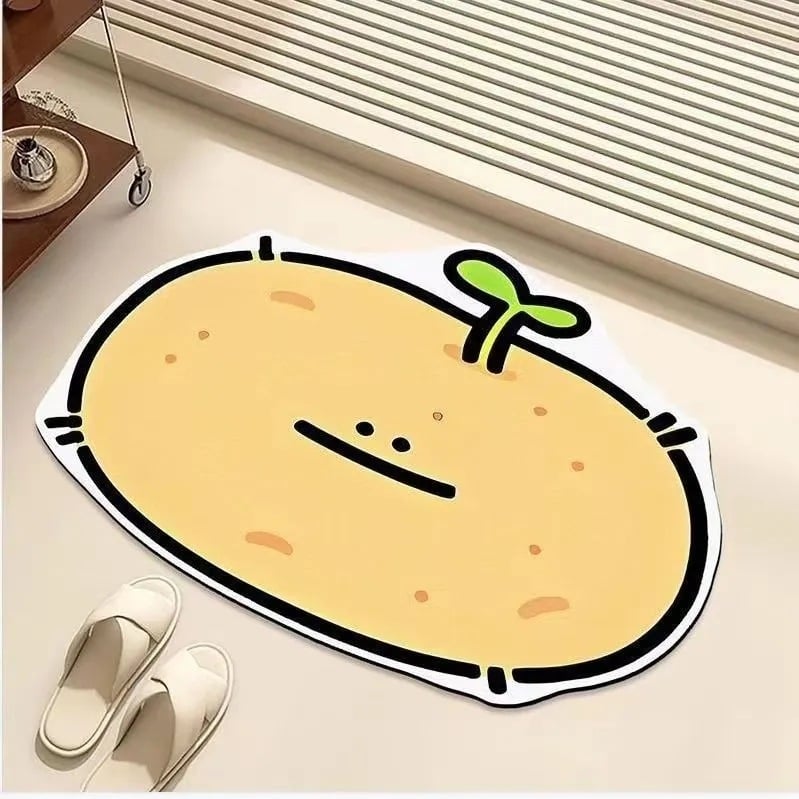 Covor de podea din lut diatomit – absorbant la apă, antialunecare, uscare rapidă, rezistent la murdărie, pentru baie, toaletă și intrare