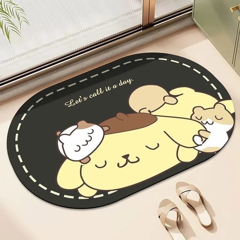 Covor de podea din lut diatomit – absorbant la apă, antialunecare, uscare rapidă, rezistent la murdărie, pentru baie, toaletă și intrare