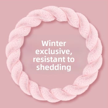 Kormánykerék borítás mű plüssből, aranyos stílus, téli használatra, univerzális illeszkedés.