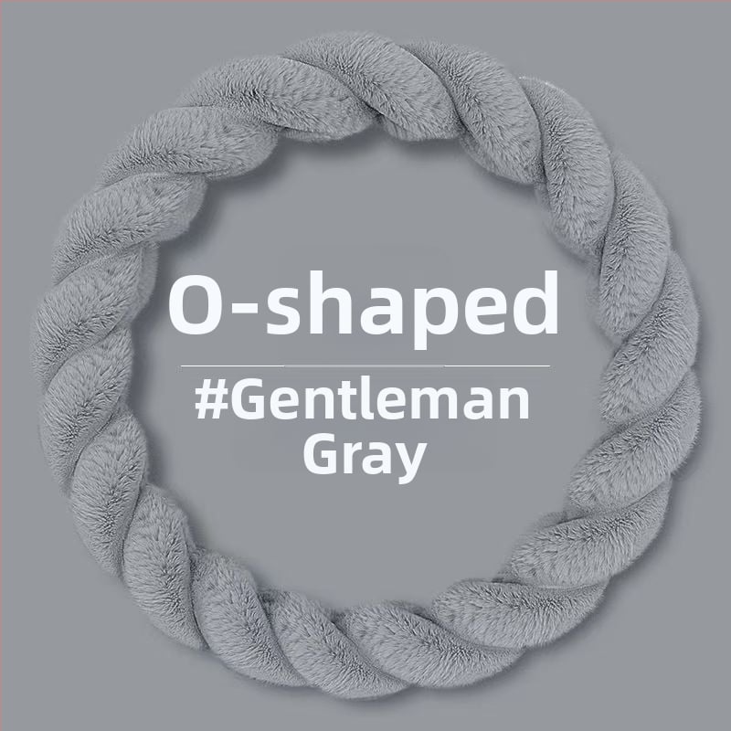 Kormánykerék borítás mű plüssből, aranyos stílus, téli használatra, univerzális illeszkedés.