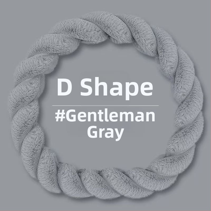 Kormánykerék borítás mű plüssből, aranyos stílus, téli használatra, univerzális illeszkedés.