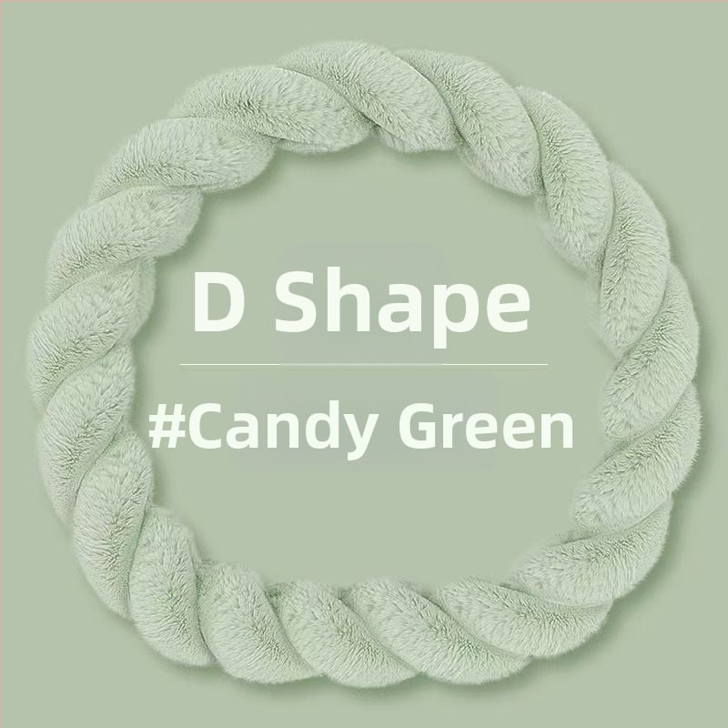 Kormánykerék borítás mű plüssből, aranyos stílus, téli használatra, univerzális illeszkedés.