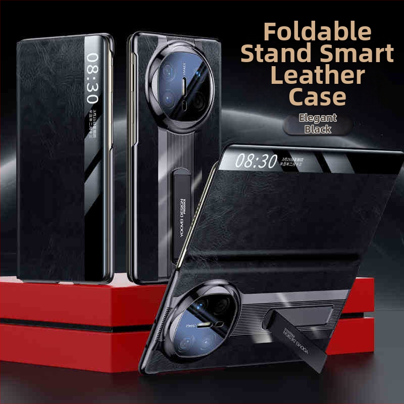 Huawei MateX6 ādas vāciņš ar elektroplatinga apdari — īsta āda, elektroplatinga apdare, triecienizturīgs, siltuma izkliede, magnētiska piesaiste