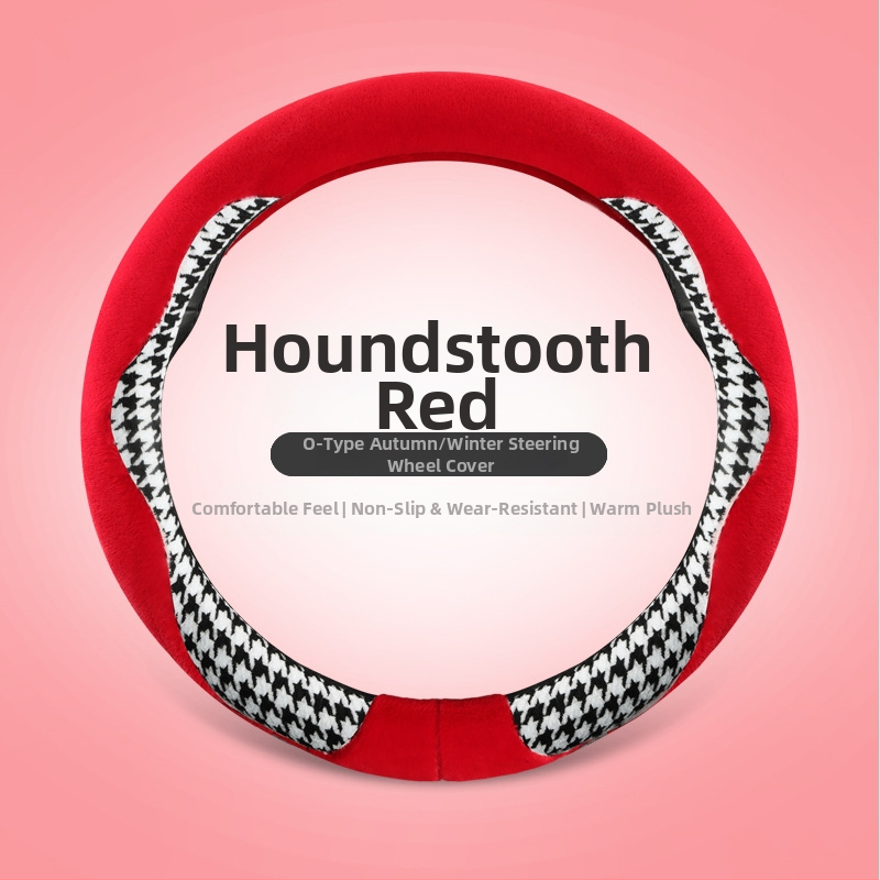 Autó kormánykerék fedél mesterséges plüssből, istennő-stílus, téli használatra, univerzális illeszkedés, teljes lefedettségű telepítés