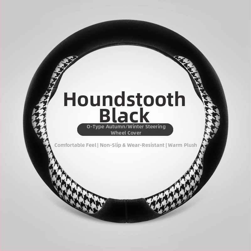 Autó kormánykerék fedél mesterséges plüssből, istennő-stílus, téli használatra, univerzális illeszkedés, teljes lefedettségű telepítés