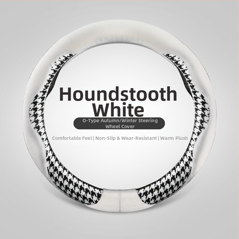 Autó kormánykerék fedél mesterséges plüssből, istennő-stílus, téli használatra, univerzális illeszkedés, teljes lefedettségű telepítés