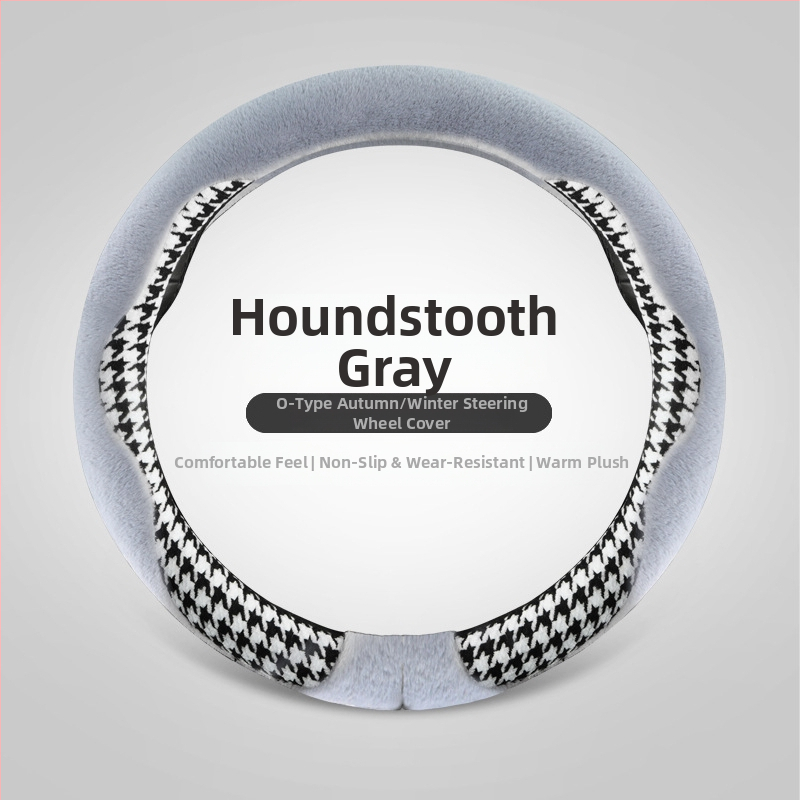 Autó kormánykerék fedél mesterséges plüssből, istennő-stílus, téli használatra, univerzális illeszkedés, teljes lefedettségű telepítés
