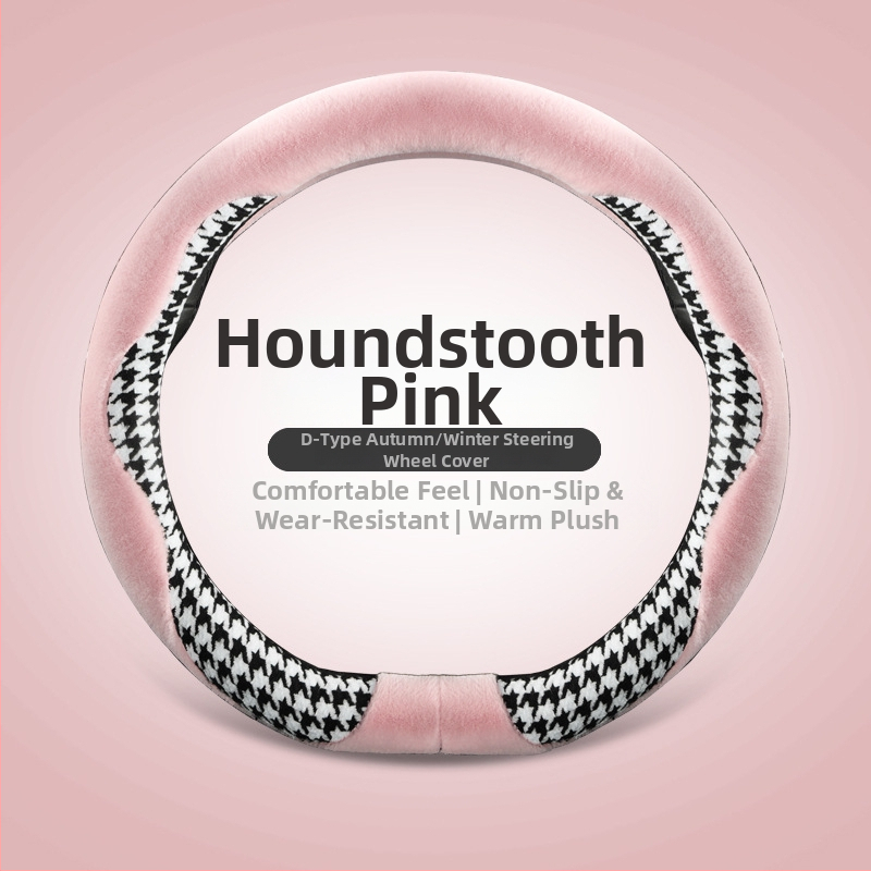 Autó kormánykerék fedél mesterséges plüssből, istennő-stílus, téli használatra, univerzális illeszkedés, teljes lefedettségű telepítés