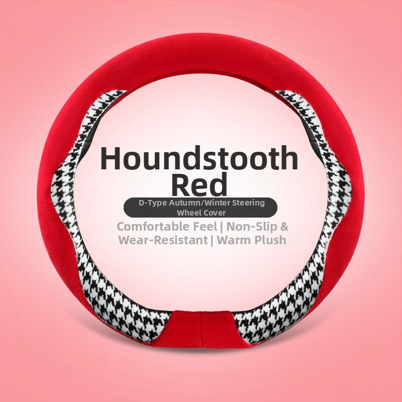 Autó kormánykerék fedél mesterséges plüssből, istennő-stílus, téli használatra, univerzális illeszkedés, teljes lefedettségű telepítés