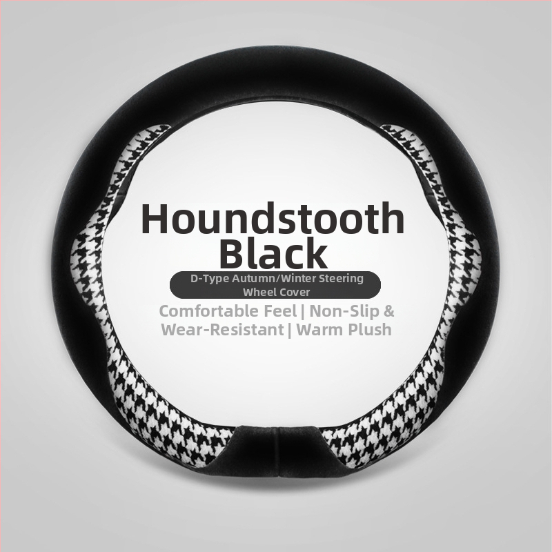 Autó kormánykerék fedél mesterséges plüssből, istennő-stílus, téli használatra, univerzális illeszkedés, teljes lefedettségű telepítés