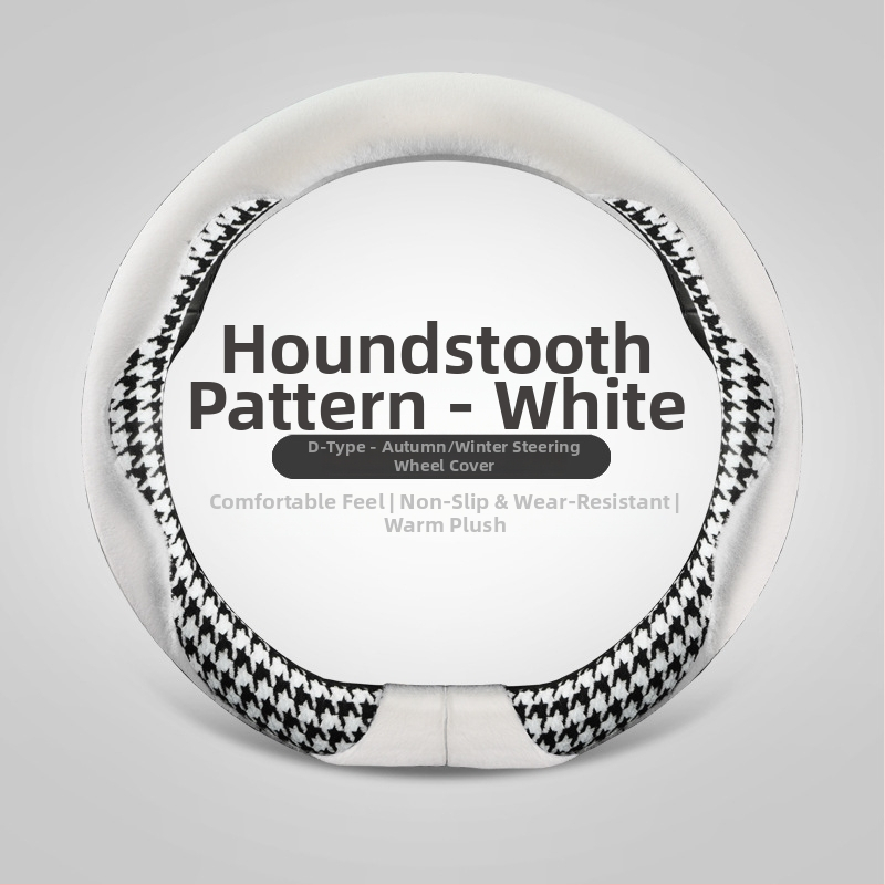 Autó kormánykerék fedél mesterséges plüssből, istennő-stílus, téli használatra, univerzális illeszkedés, teljes lefedettségű telepítés