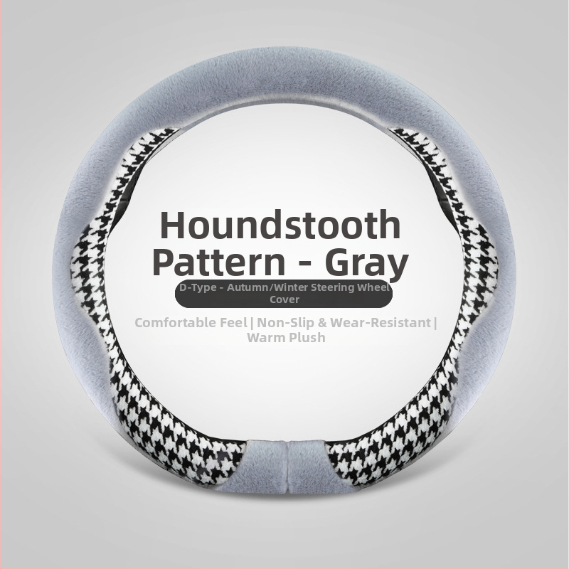 Autó kormánykerék fedél mesterséges plüssből, istennő-stílus, téli használatra, univerzális illeszkedés, teljes lefedettségű telepítés