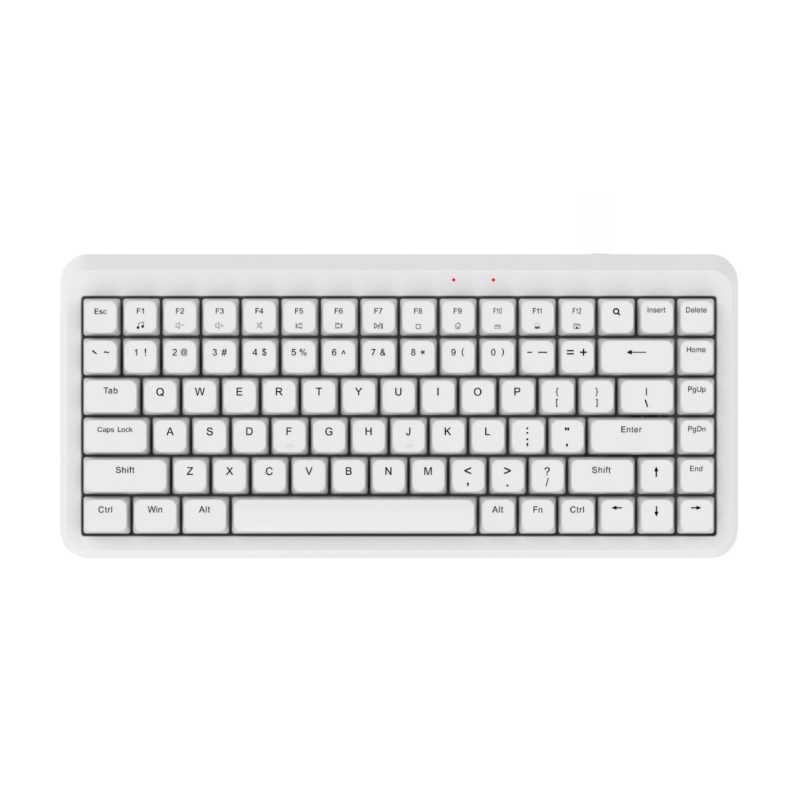 84-tlačidlová membránová klávesnica, duálny režim 2.4G bezdrôtové/USB káblové pripojenie, ABS telo, dizajn bez osi