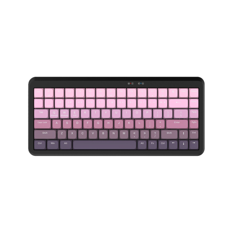 84-tlačidlová membránová klávesnica, duálny režim 2.4G bezdrôtové/USB káblové pripojenie, ABS telo, dizajn bez osi