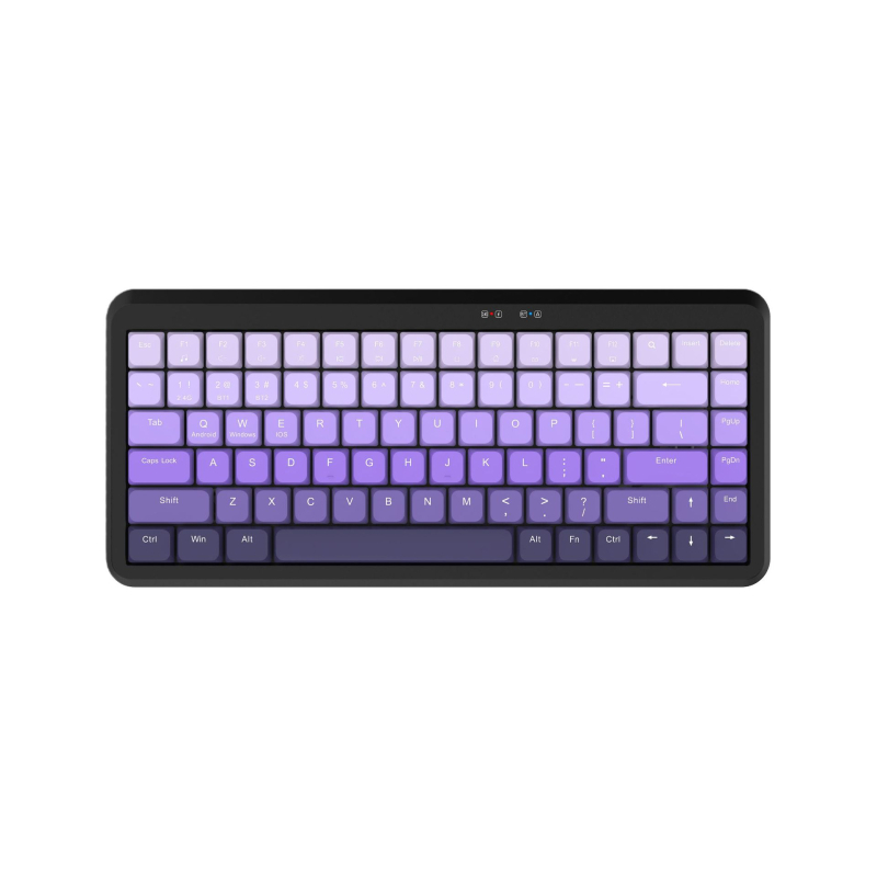 84-tlačidlová membránová klávesnica, duálny režim 2.4G bezdrôtové/USB káblové pripojenie, ABS telo, dizajn bez osi