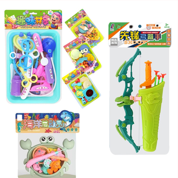 Szimulált konyhai játék - műanyag, tasakos csomagolásban, 4-6 éves gyermekeknek, családi játékszett