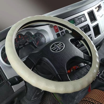 Valódi bőr kormányhuzat kamionok és buszok számára – univerzális illeszkedés, egész éves használat, egyszerű stílus