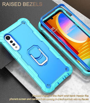 Silikónový kryt pre LG Velvet/Velvet 5G, odolný voči nárazu, s vstavaným kovovým držiakom a odvodom tepla